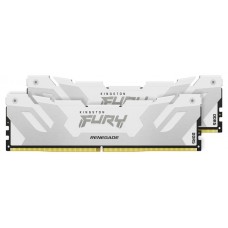 Пам'ять 16Gb x 2 (32Gb Kit) DDR5, 7600 MHz, Kingston Fury Renegade, White/Silver (KF576C38RWK2-32)