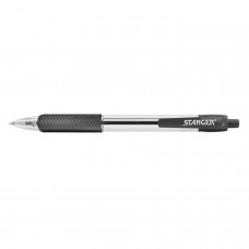 Ручка шариковая 1.0 мм, Stanger, черная, автоматическая, с грипом, 10 шт (R 1.0-18000300039)
