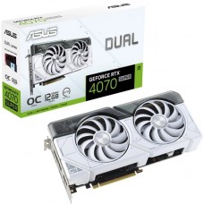 Видеокарта GeForce RTX 4070 SUPER, Asus, DUAL OC (White), 12Gb GDDR6X (DUAL-RTX4070S-O12G-WHITE)