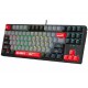 Клавиатура Bloody S87 Energy Red, механическая, игровая, USB, RGB подсветка, BLMS TKL Switch
