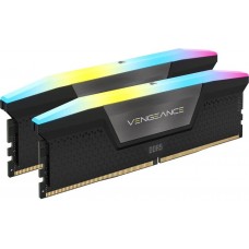 Пам'ять 16Gb x 2 (32Gb Kit) DDR5, 6000 MHz, Corsair Vengeance RGB, Black (CMH32GX5M2E6000C36)
