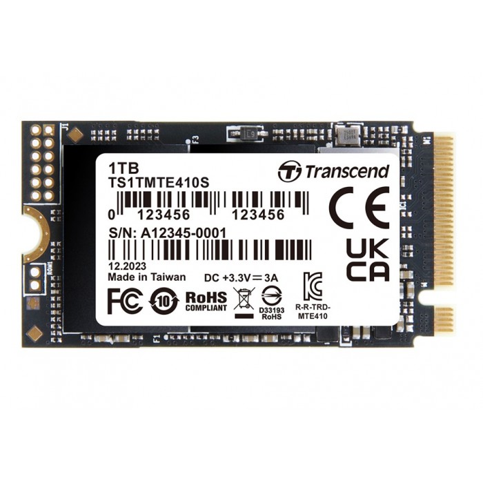 Твердотільний накопичувач M.2 1Tb, Transcend 410S, PCI-E 4.0 x4 (TS1TMTE410S)