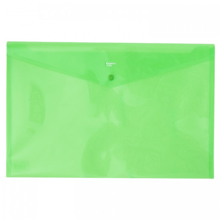 Папка-конверт на кнопці A4, Green, Comix (A1853-G)