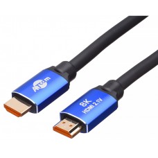 Кабель HDMI - HDMI 10 м, Black/Blue, V2.1, Atcom Premium, позолочені конектори (88810)