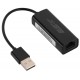 Мережевий адаптер USB 2.0 - Ethernet, 10/100 Мбіт/сек, 2E LD318, Black, чіпсет RTL8152 (2E-LD318)
