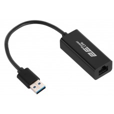 Сетевой адаптер USB 3.0 - Ethernet, 10/100/1000 Мбит/сек, 2E U2085, Black, чипсет RTL8153 (2E-U2085)