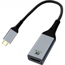 Адаптер USB 3.1 Type-C (M) - HDMI (F), Cablexpert, Black, 15 см, 8K 60 Гц (A-CM-HDMIF8K)
