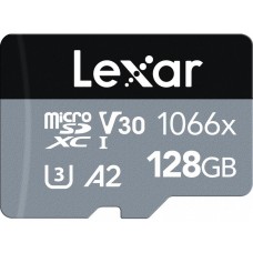 Карта пам'яті microSDXC, 128Gb, Lexar Professional 1066x, SD адаптер (LMS1066128G-BNANG)