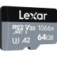 Карта пам'яті microSDXC, 64Gb, Lexar Professional 1066x, SD адаптер (LMS1066064G-BNANG)