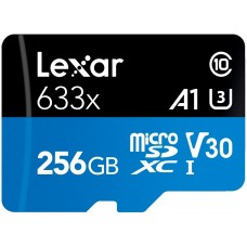 Карта памяти microSDXC, 256Gb, Lexar High-Performance 633x, SD адаптер (LSDMI256BB633A)