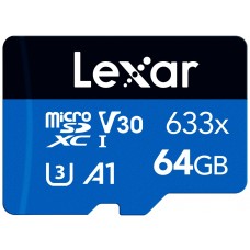 Карта памяти microSDXC, 64Gb, Lexar High-Performance 633x, без адаптера (LMS0633064G-BNNNG)