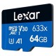 Карта пам'яті microSDXC, 64Gb, Lexar High-Performance 633x, без адаптера (LMS0633064G-BNNNG)