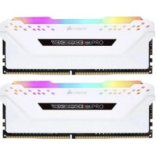 Пам'ять 16Gb x 2 (32Gb Kit) DDR4, 3200 MHz, Corsair Vengeance RGB Pro, White (CMW32GX4M2E3200C16W)