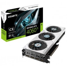Видеокарта GeForce RTX 4060 Ti, Gigabyte, EAGLE OC ICE (White), 8Gb GDDR6 (GV-N406TEAGLEOC ICE-8GD)