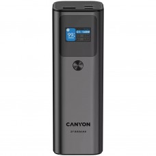 Универсальная мобильная батарея 27000 mAh, Canyon PB-2010, Dark Grey, 140 Вт (CNE-CPB2010DG)