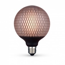 Лампа світлодіодна E27, 6 Вт, 1800K, G125, Videx Filament, 180 Лм, 220V, Black Magician (VL-DG125BP)