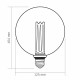 Лампа світлодіодна E27, 4 Вт, 1800K, G125, Videx Filament, 100 Лм, 220V, Smoke (VL-DI-G125FC1980S)