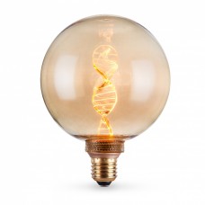 Лампа світлодіодна E27, 3.5 Вт, 1800K, G125, Videx Filament, 130 Лм, 220V, Amber (VL-DNA-G125-A)