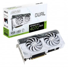 Видеокарта GeForce RTX 4070 SUPER, Asus, DUAL (White Edition), 12Gb GDDR6X (DUAL-RTX4070S-12G-WHITE)
