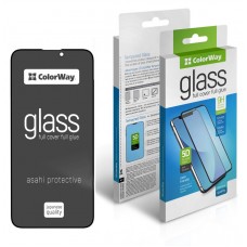 Защитное стекло для Apple iPhone 15 Pro, ColorWay, Black, Glue Anti-Spy (CW-GSFGASAI15P-BK)