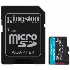 Карта памяти microSDXC, 1Tb, Kingston Canvas Go! Plus, SD адаптер (SDCG3/1TB)
