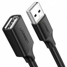 Кабель подовжувач USB 2.0 (AM) - USB 2.0 (AF), Black, 3 м, Ugreen US103