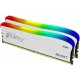 Память 8Gb x 2 (16Gb Kit) DDR4, 3600 MHz, Kingston Fury Beast RGB SE, White (KF436C17BWAK2/16)