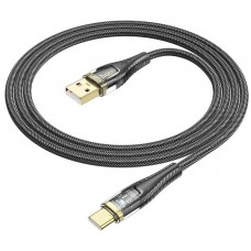 Кабель USB <-> USB Type-C, Hoco U121 Standard, 1 m, Black