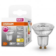 Лампа світлодіодна GU10, 4.5 Вт, 2700K, PAR16, Osram, 350 Лм, 220V (4058075797888)