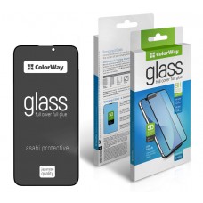 Защитное стекло для Apple iPhone 15 Pro Max, ColorWay, Black, Full Cover & Glue (CW-GSFGASAI15PM-BK)