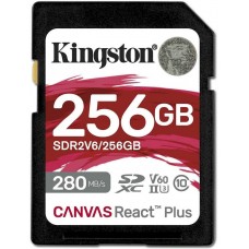 Карта пам'яті SDXC, 256Gb, Kingston Canvas React Plus (SDR2V6/256GB)