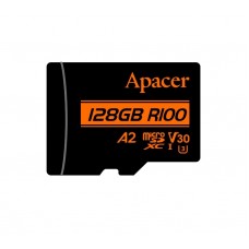 Карта памяти microSDXC, 128Gb, Apacer R100, SD адаптер (AP128GMCSX10U8-R)