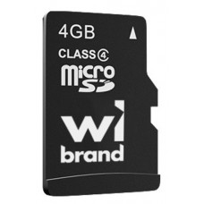 Карта памяти microSDHC, 4Gb, Wibrand, Class4, без адаптера (WICDC4/4GB)