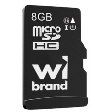 Карта пам'яті microSDHC, 8Gb, Wibrand, Class10, без адаптера (WICDHC10/8GB)