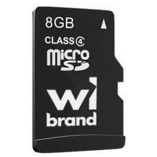Карта пам'яті microSDHC, 8Gb, Wibrand, Class 4, без адаптера (WICDC4/8GB)