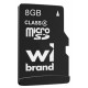 Карта памяти microSDHC, 8Gb, Wibrand, Class 4, без адаптера (WICDC4/8GB)