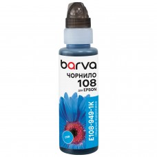 Чорнило Barva Epson 108, Cyan, 100 мл, водорозчинне, флакон OneKey (E108-949-1K)