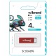 Флеш накопитель USB 4Gb Wibrand Chameleon, Red, USB 2.0 (WI2.0/CH4U6R)