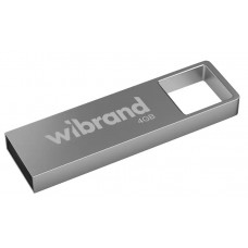 Флеш накопичувач USB 4Gb Wibrand Shark, Silver, USB 2.0 (WI2.0/SH4U4S)