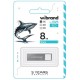 Флеш накопичувач USB 8Gb Wibrand Shark, Silver, USB 2.0 (WI2.0/SH8U4S)