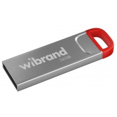 Флеш накопичувач USB 32Gb Wibrand Falcon, Silver/Red, USB 2.0 (WI2.0/FA32U7R)