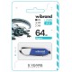 Флеш накопитель USB 64Gb Wibrand Aligator, Blue, USB 2.0 (WI2.0/AL64U7U)