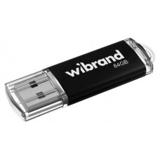 Флеш накопичувач USB 64Gb Wibrand Cougar, Black, USB 2.0 (WI2.0/CU64P1B)