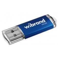 Флеш накопичувач USB 64Gb Wibrand Cougar, Blue, USB 2.0 (WI2.0/CU64P1U)