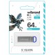 Флеш накопитель USB 64Gb Wibrand Falcon, Silver/Blue, USB 2.0 (WI2.0/FA64U7U)