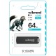 Флеш накопичувач USB 64Gb Wibrand Mink, Black, USB 2.0 (WI2.0/MI64P4B)