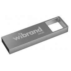 Флеш накопичувач USB 64Gb Wibrand Shark, Silver, USB 2.0 (WI2.0/SH64U4S)