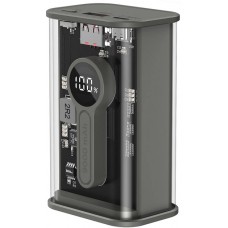 Универсальная мобильная батарея 9000 mAh, Gembird, Black/Clear, 20 Вт (PB09-TQC3-01)