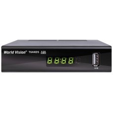 TV-тюнер зовнішній автономний World Vision Т644D5 FM, Black, H.264, AC3. DolbyDigital, DVB-T2/T/C, FM тюнер, IPTV, DLNA, Stalker