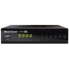 TV-тюнер зовнішній автономний World Vision Т644A, Black, H.264, AC3, DolbyDigital, DVB-T2/T/C, FM тюнер, IPTV, DLNA, Stalker